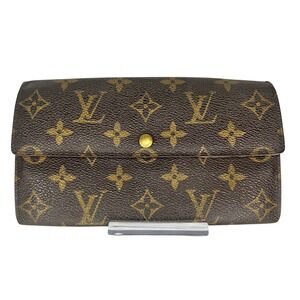 Louis Vuitton Monogram Sarah Long Wallet Snap Closure Made in Spain Code CA1819‎